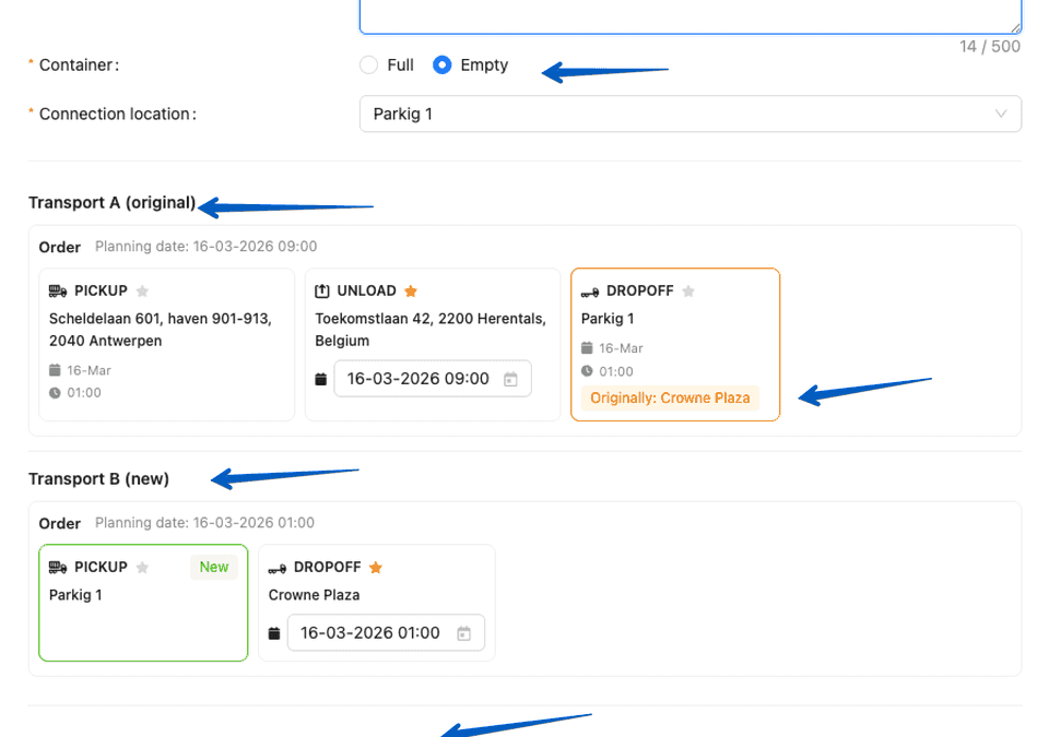 Transport Splitting & Supplier Order Visibility